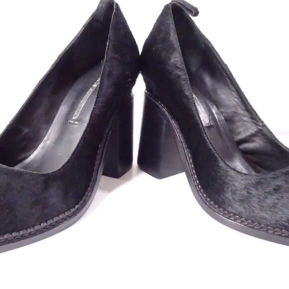 THEYSKENS' THEORY   Black Pony Fur Chunky Pumps  Size 38 NWt 798 - Picture 3 of 11